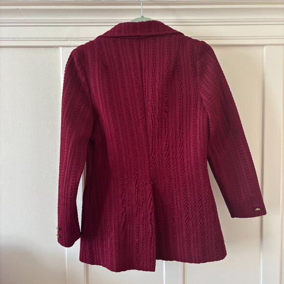 70s Vintage Western Union Made in the USA Burgundy Coat Wardrobe Maker MEDIUM - Picture 6 of 6